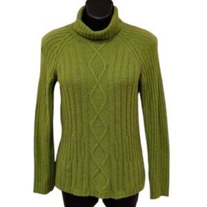 Roseanna Angora Blend Cable & Rib Lightweight Knit  Turtleneck Sweater- Sz. Sm